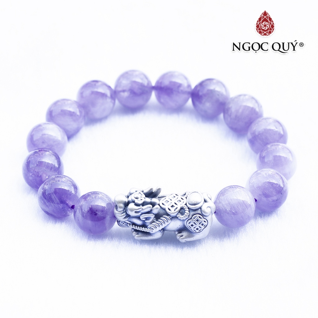 Vòng TA tím ngọc phối tỳ hưu bạc - Ngọc Qúy