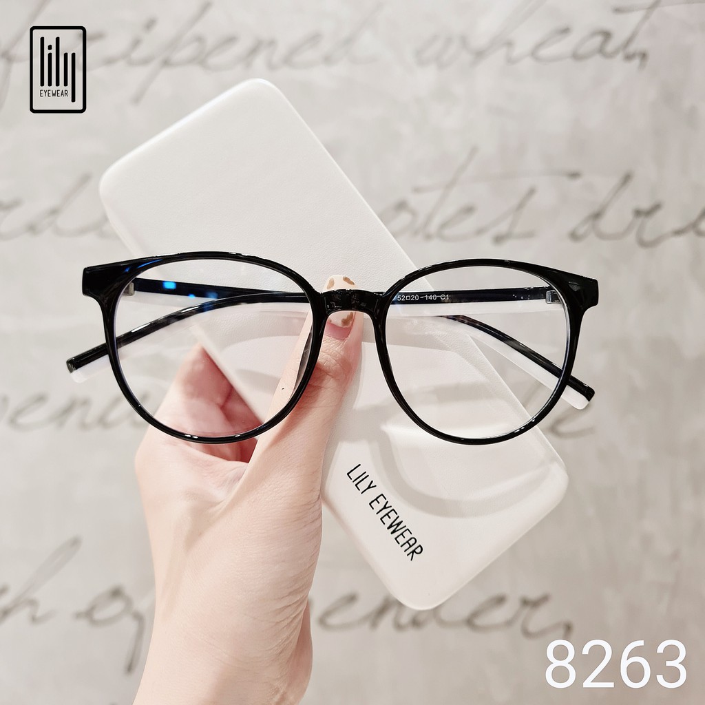 Gọng kính nam nữ Lilyeyewear mắt tròn chất liệu dày dặn chắc chắn thời trang 8263 | BigBuy360 - bigbuy360.vn