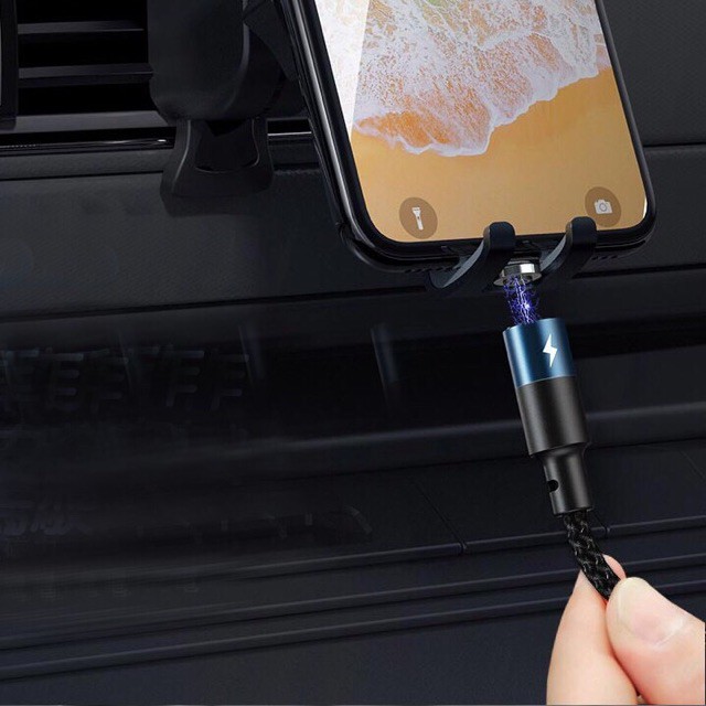 Cáp sạc nhanh Remax RC-102 đầu nam châm sạc nhanh 3A 1.2m cho cổng Lightning Micro USB Type-C