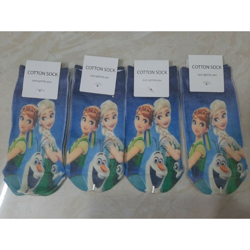 Sét  5 đôi vớ họa tiết công chúa elsa 4 trong 1 dành cho bé gái