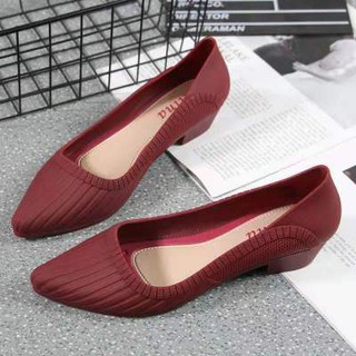 Giày búp bê Sọc giày công sở nhựa dẻo đi mưa chống nước , chống trơn trượt size 36 đến 40 (form nhỏ đặt tăng 1 size)