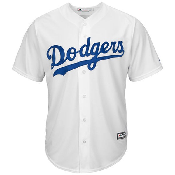 Mens Dodgers Baseball Jersey White Blue Grey