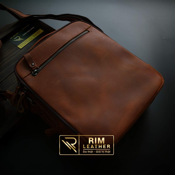 Túi Đeo Chéo Da Bò Có Quai Xách