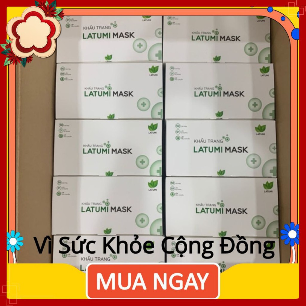 Combo 50 hộp Khẩu trang cao cấp chống ô nhiễm - chống tia uv - kháng khuẩn sakukeeee.shop