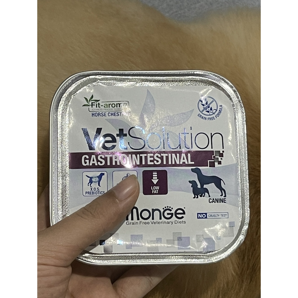 Thức ăn ướt HỖ TRỢ TIÊU HOÁ cho chó - Pate MONGE VETSOLUTION GASTROINTESTINAL cho chó - Hộp 150gr