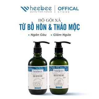 Combo gội xả : dầu gội bồ hòn 300ml-500ml + dầu xả thảo mộc 300ml-500ml heebee