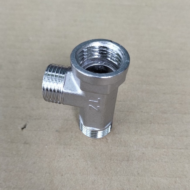 Tê Inox 2 đầu ren ngoài 1 đầu ren trong