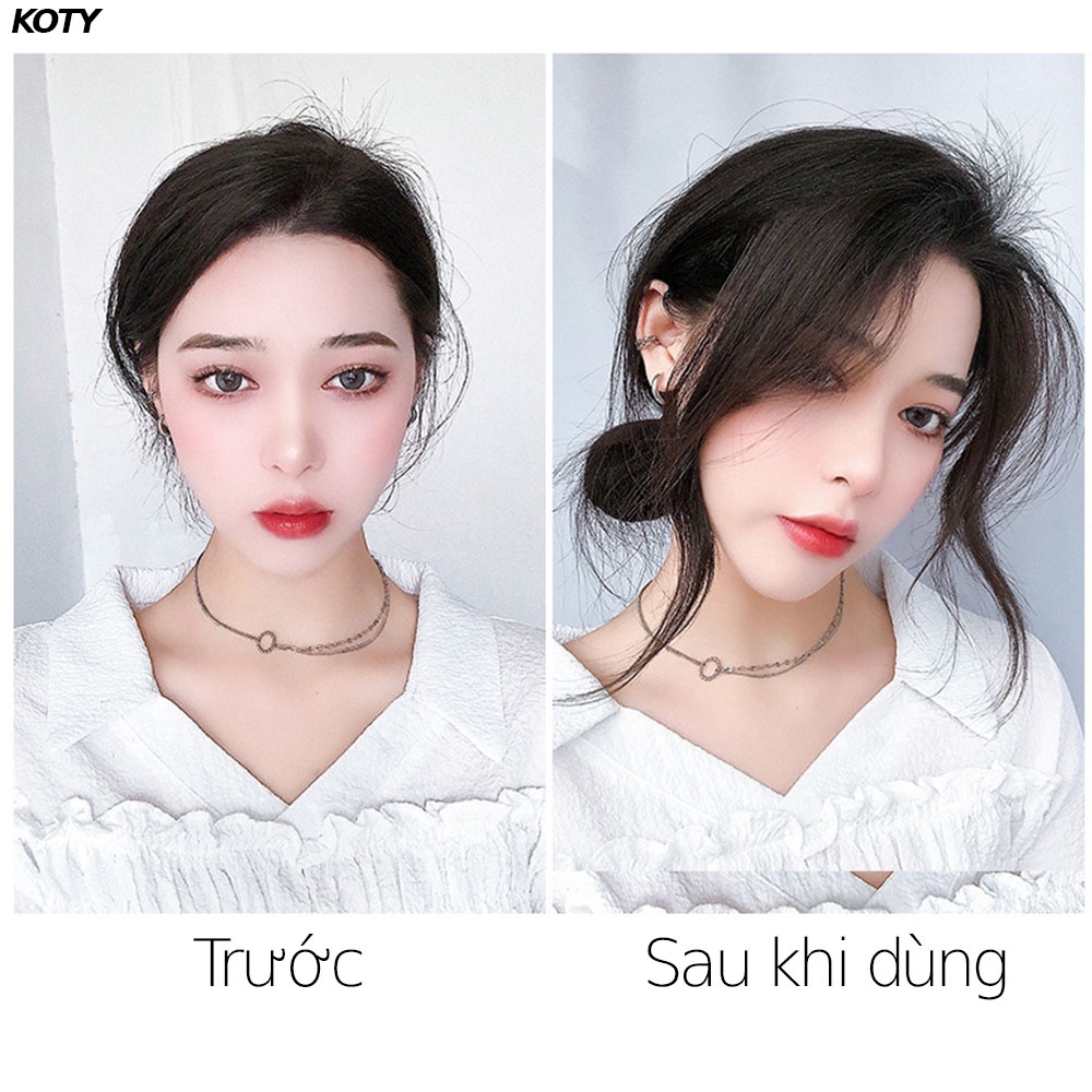 2 Bên tóc giả mái bay phong cách Hàn Quốc, tóc giả kẹp mái dài sang chảnh cho nữ TG6