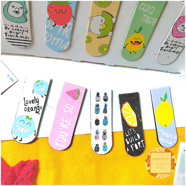 Combo 5 Bookmark Nam Châm Đánh Dấu Sách - Trái Cây