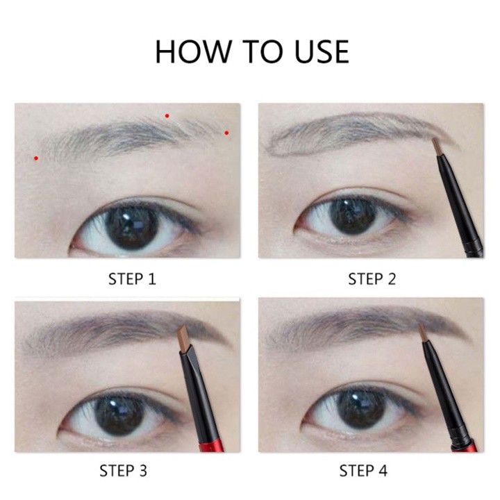 Chì kẻ mày 2 đầu Mking Pretty Brow Shaper đầu bút dạ mềm, dễ vẽ, đường kẻ mảnh, rõ nét, không trôi