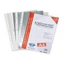Túi đựng tài liệu sơ mi đục lỗ khổ A4 - 1 túi 100 cái trong suốt bền dai đựng hồ sơ văn phòng - HOKAMI STORE