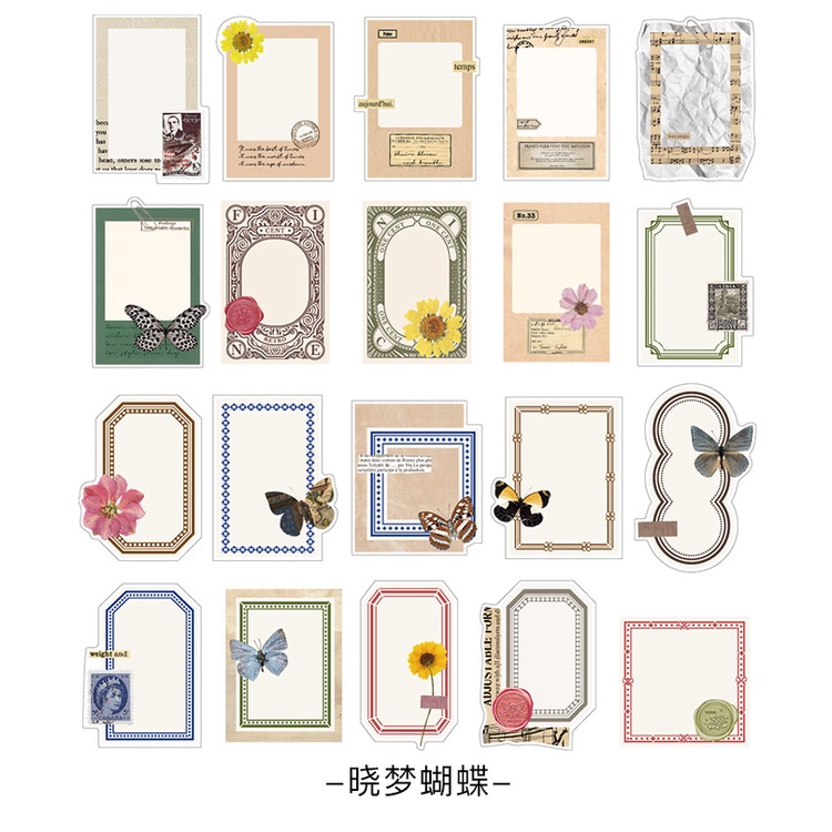 Set 20 Giấy Ghi Chú Trang Trí Sổ Tay/Nhật Ký DIY