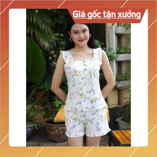 đồ bộ nữ mặc nhà mẫu hai dây đùi lụa thái siêu đẹp chất  lượng hàng đầu