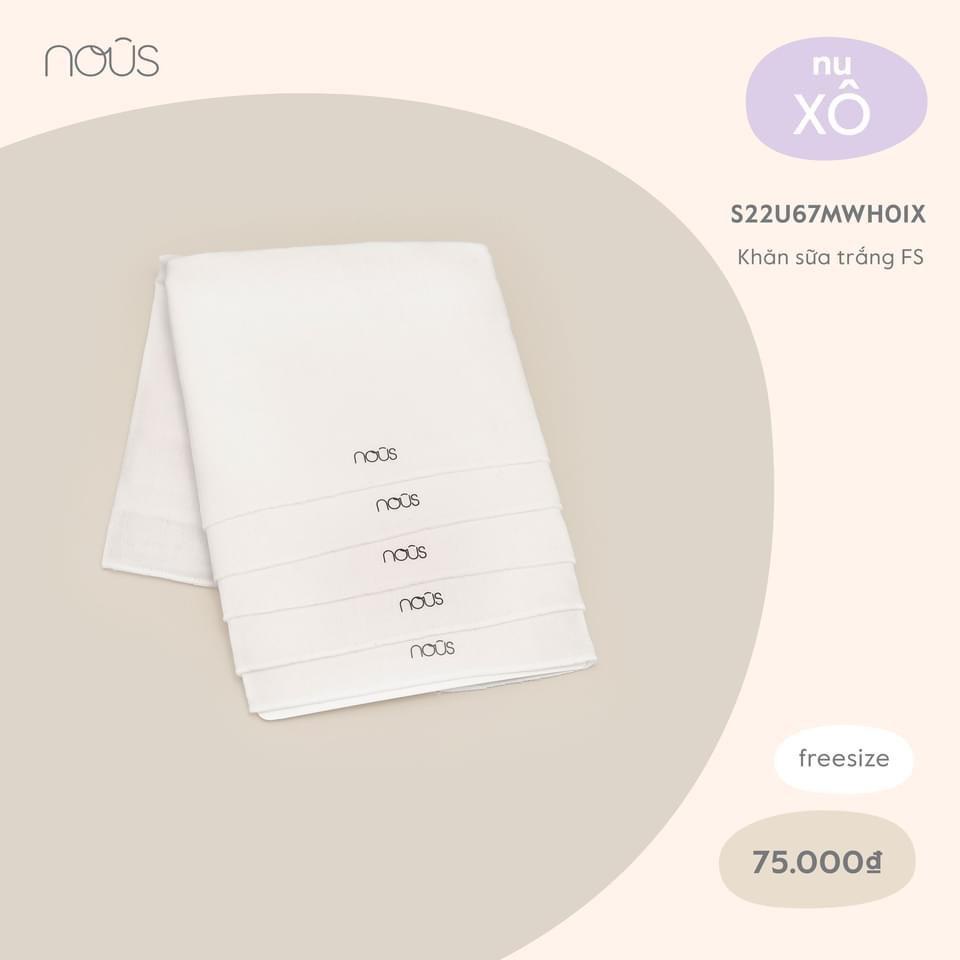 [Nuos Chính hãng] Sét 5 khăn sữa vải xô 2 lớp 30x30cm cho bé