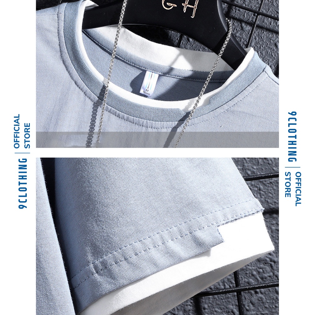 Áo phông nam phong cách Hong Kong, áo thun cotton thoáng mát dáng đường phố hàng nội địa nhập 9CLOTHING