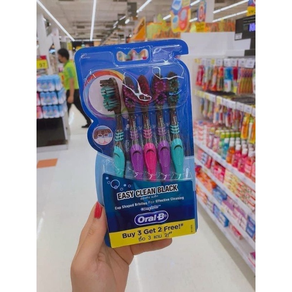 Bàn chải đánh răng Oral-B Thái Lan - Set 5 Cây