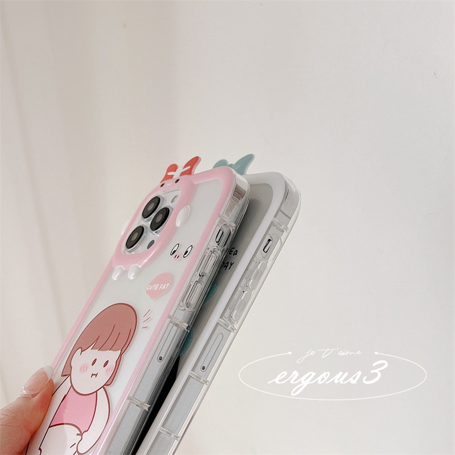 Ốp Điện Thoại Mềm Hình Cô Gái Màu Hồng Cho iPhone 14 13 12 11 Pro Max SE2020 X XR Xs Max 7 8 6 6s Plus
