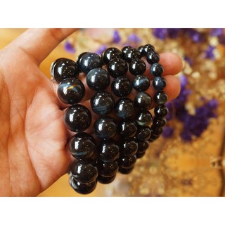 Vòng Tay Đá Mắt Hổ Phong Thủy xanh đen  (5A)