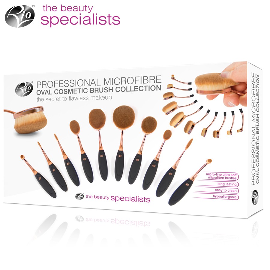 Bộ cọ trang điểm chuyên nghiệp 10 món Rio Beauty BRCH