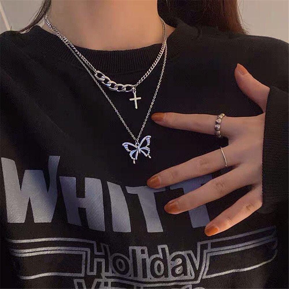 Dây Chuyền Sợi Xích Đôi Phong Cách Hip Hop Thời Trang Dự Tiệc