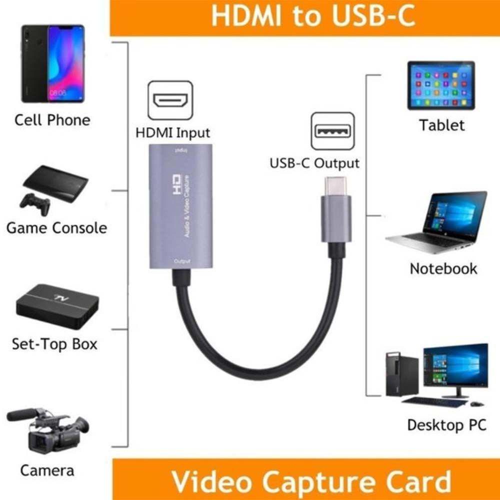 Thẻ Ghi Hình Video 1080P USB-C 4K Cho Máy Tính