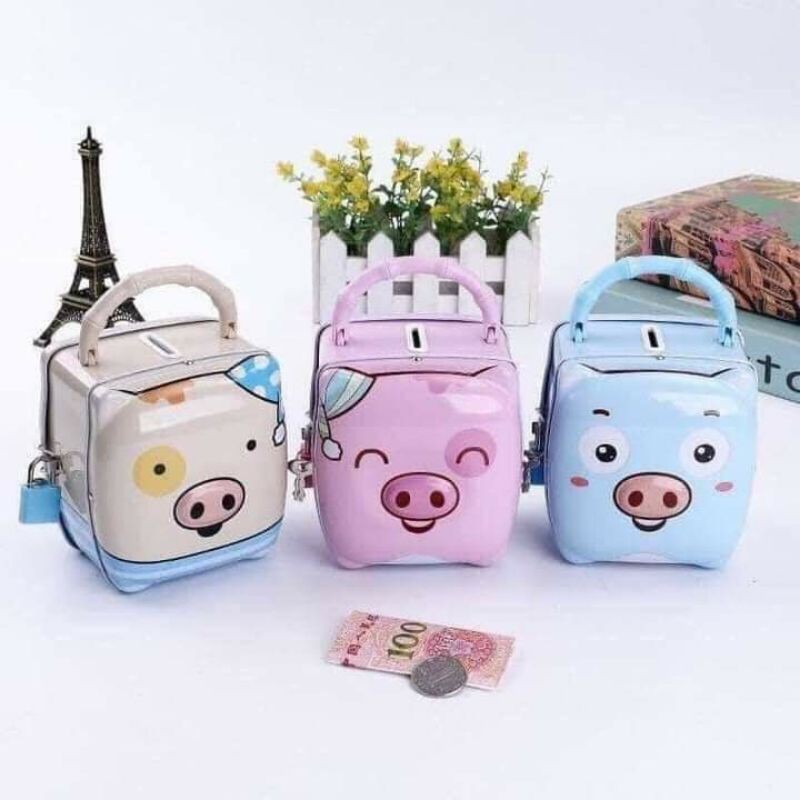 Két sắt mini hình lợn siêu kute