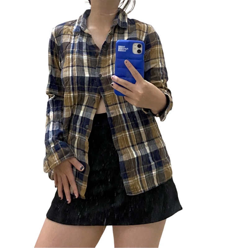 Áo Flannel uniqlo 2hand vintage