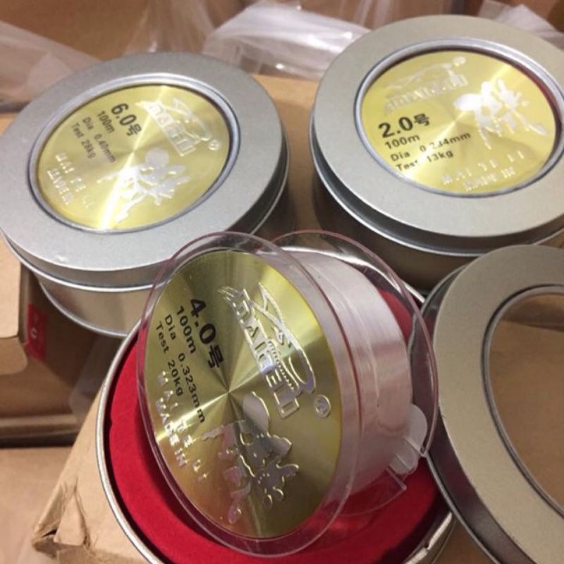 Cước Câu Cá Hộp Sắt Chính Hãng Meitali Cuộn 100m--- chuyên Buộc Link,Buộc Thẻo Câu Cá