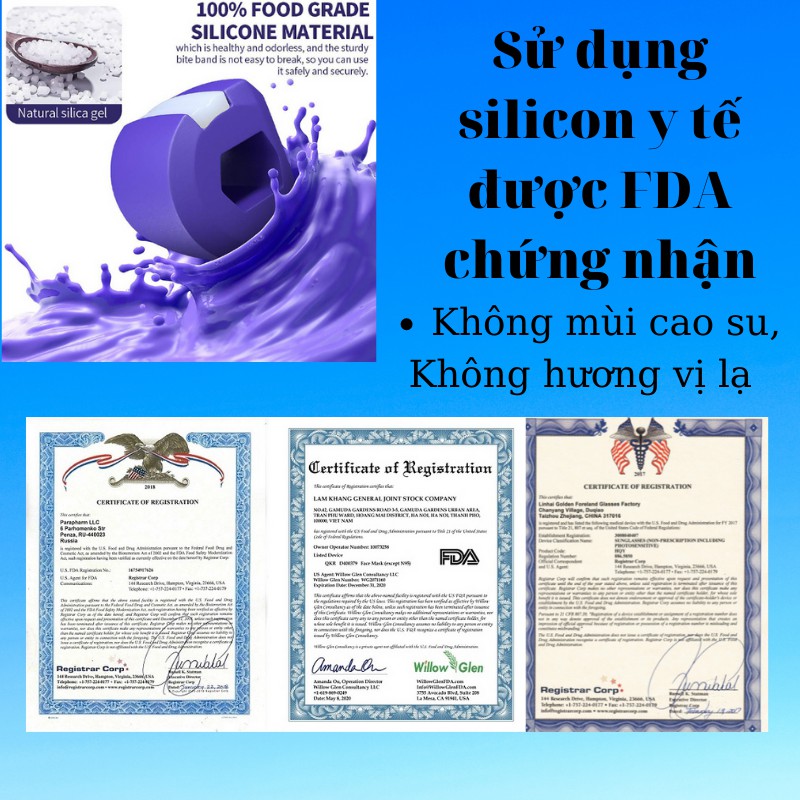 [CHÍNH HÃNG] JAWLINE Dụng cụ tập cơ mặt bằng Organic Silicon - Tạo hình Vline - Giảm mỡ - Xóa nọng cằm - asta store