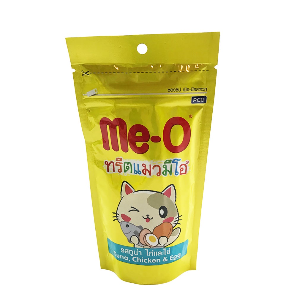 Bánh thưởng cho mèo Me-O Cat Treat 50g - 3 vị Cá Hồi, Cá Ngừ, Tôm