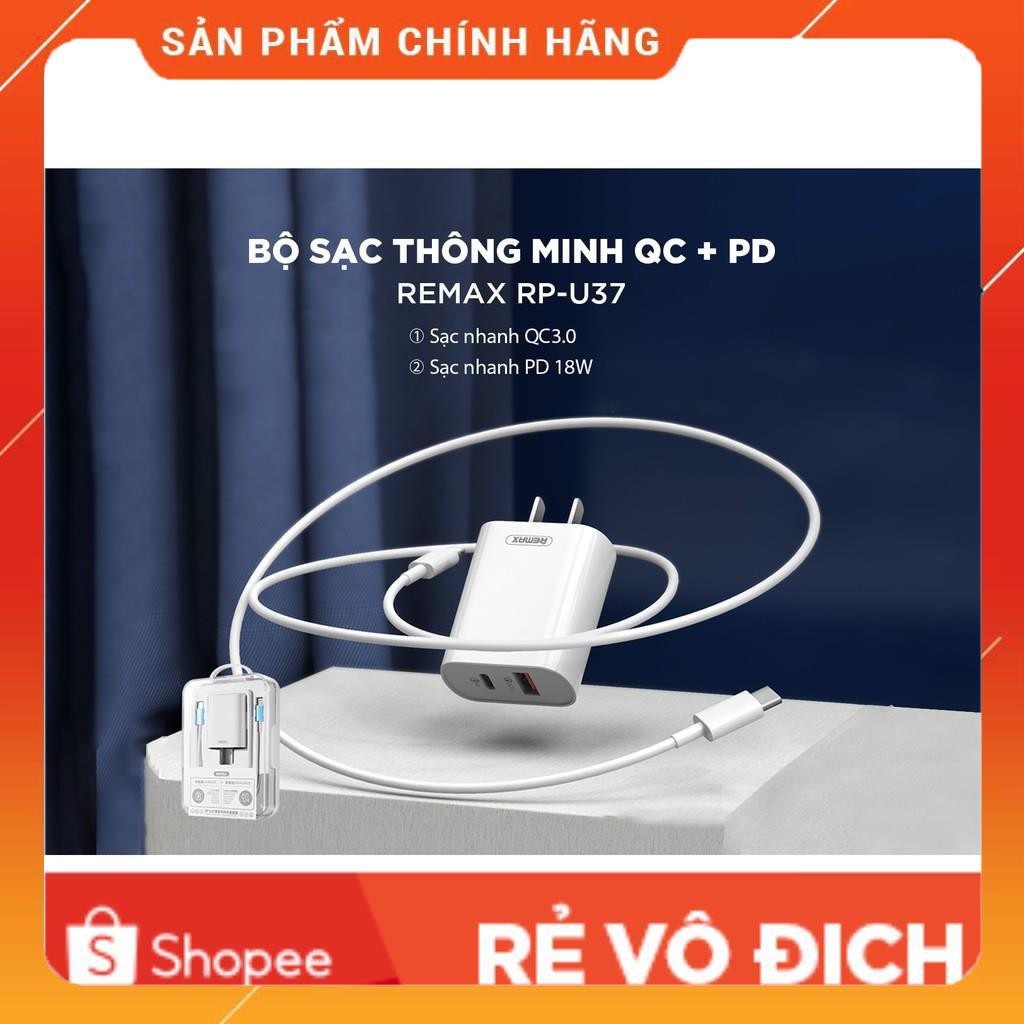 Bộ sạc nhanh 18w Remax RP-U37 chính hãng