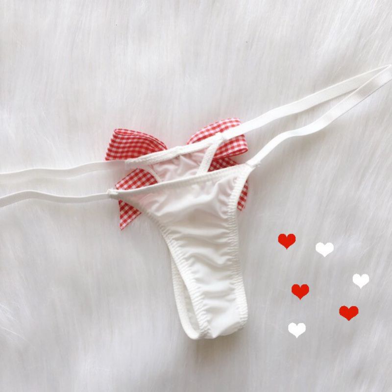 quần lót nữ lọt khe quần thong gắn nơ thun co dãn sexy gợi cảm