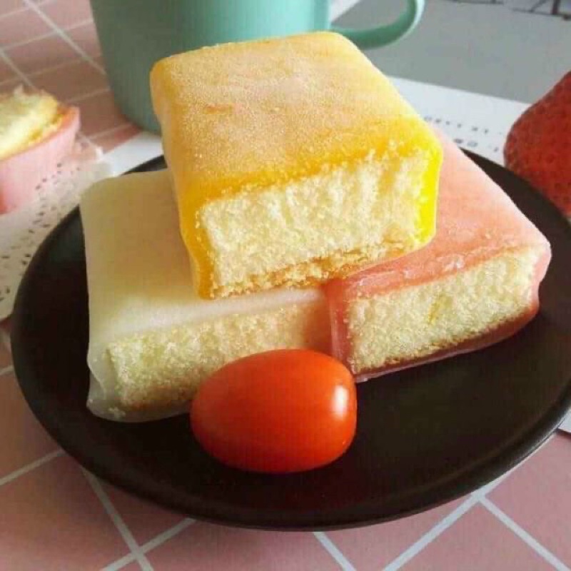 ( HOT MIX 4 VỊ _Bánh phu thê bông lan mochi phu thê - Đài Loan Mix vị Dâu -Xoài -Trà xanh 1kg _2kg)