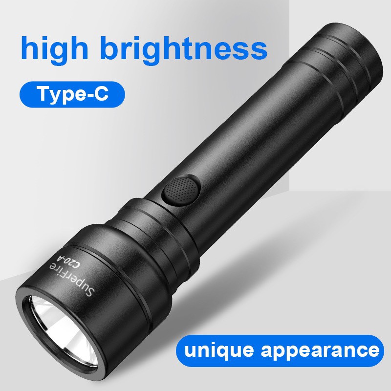Đèn Pin Siêu Sáng SupFire C20 - Pin sạc thế hệ mới - Độ sáng 1500 lumen Breo Market Kháng Nước Chống Va Đập