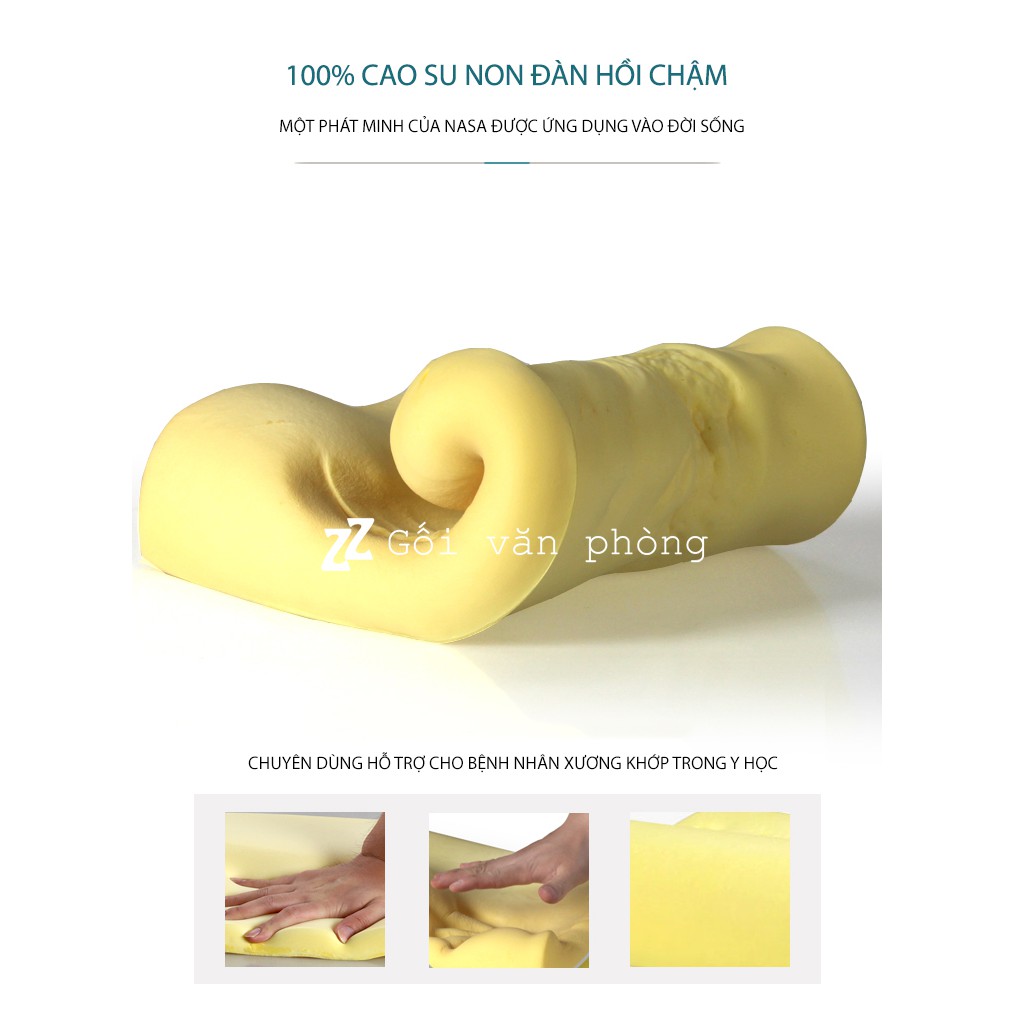 Gối Ngủ Định Hình Cao Su Non ZURI PILLOW GDH-01 Chống Ngáy Ngủ