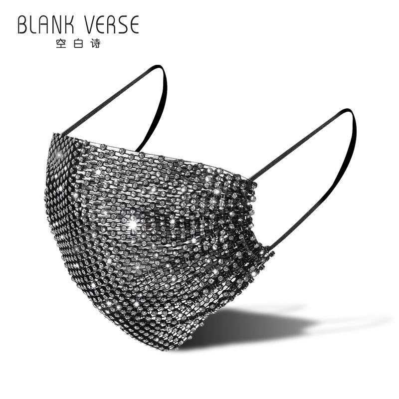 NEW (Hàng Mới Về) Khẩu Trang Chống Nắng Đính Đá Lấp Lánh Phong Cách Âu Mỹ | BigBuy360 - bigbuy360.vn
