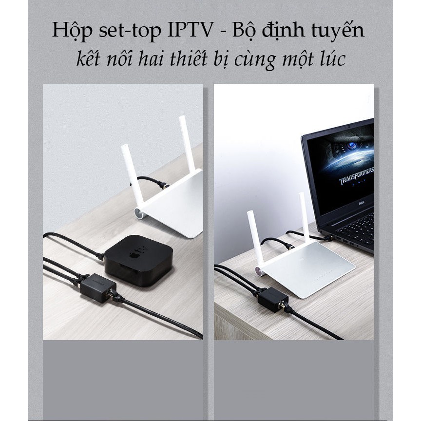 Bộ chia RJ45 + IPTV Cao Cấp Chính Hãng Ugreen 50923 CM210 (Bộ 2 cái)