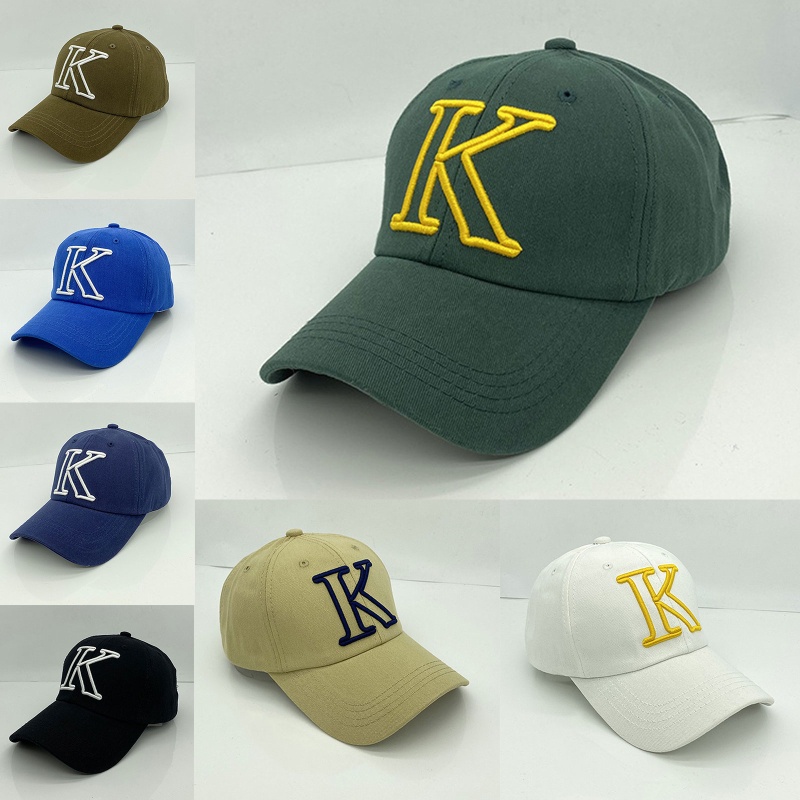 Mũ Lưỡi Trai Thêu Chữ K Phong Cách Retro 10MK