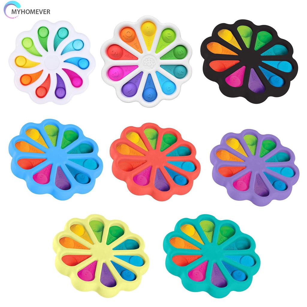 Pop It Fidget Đồ chơi Simple Dimple Fidget Đồ chơi Silicone Sensory Popper Early Education Keychain