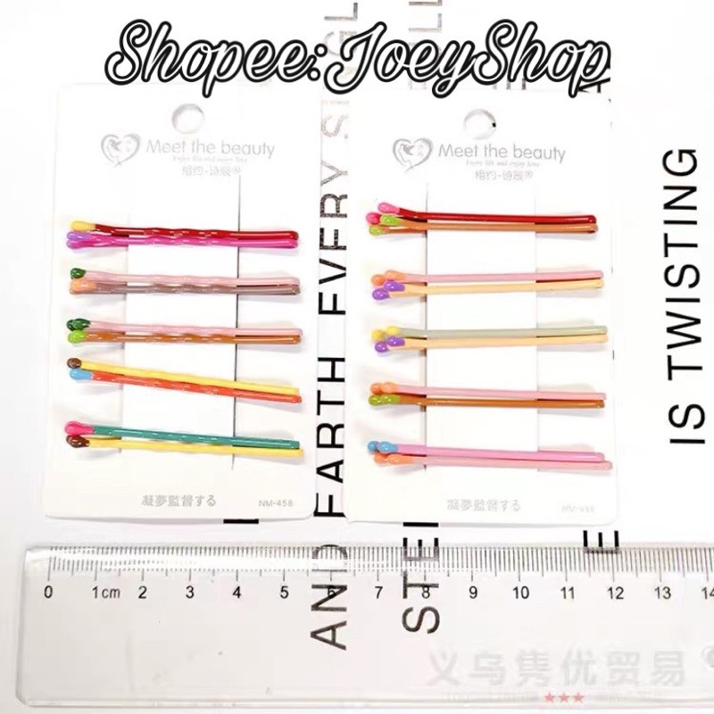 Vỉ Kẹp Xẹt Tóc Que Diêm Set 10 Cái