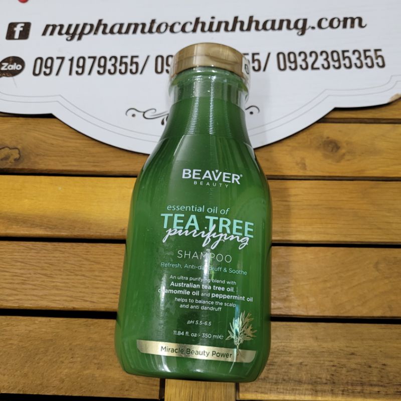 DẦU GỘI XẢ BEAVER TRÀ XANH TEA TREE CHỐNG RỤNG, GIẢM GẦU 350Ml