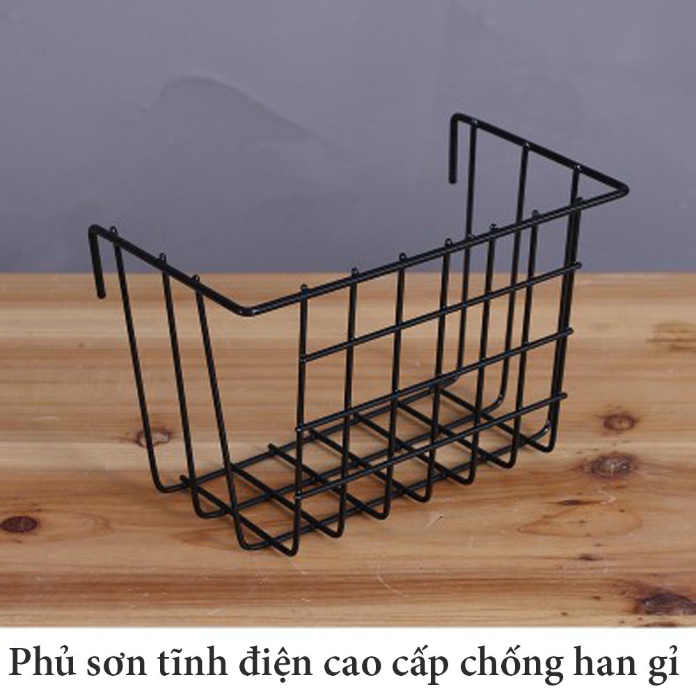 [HÀNG CAO CẤP]Khung Lưới Sắt Treo Tường,giỏ Sắt Đựng Đồ,Móc Cài Sườn,Thanh Để Đồ Phủ Sơn Tĩnh Điện 2 Lớp Độ bền 5-7 Năm