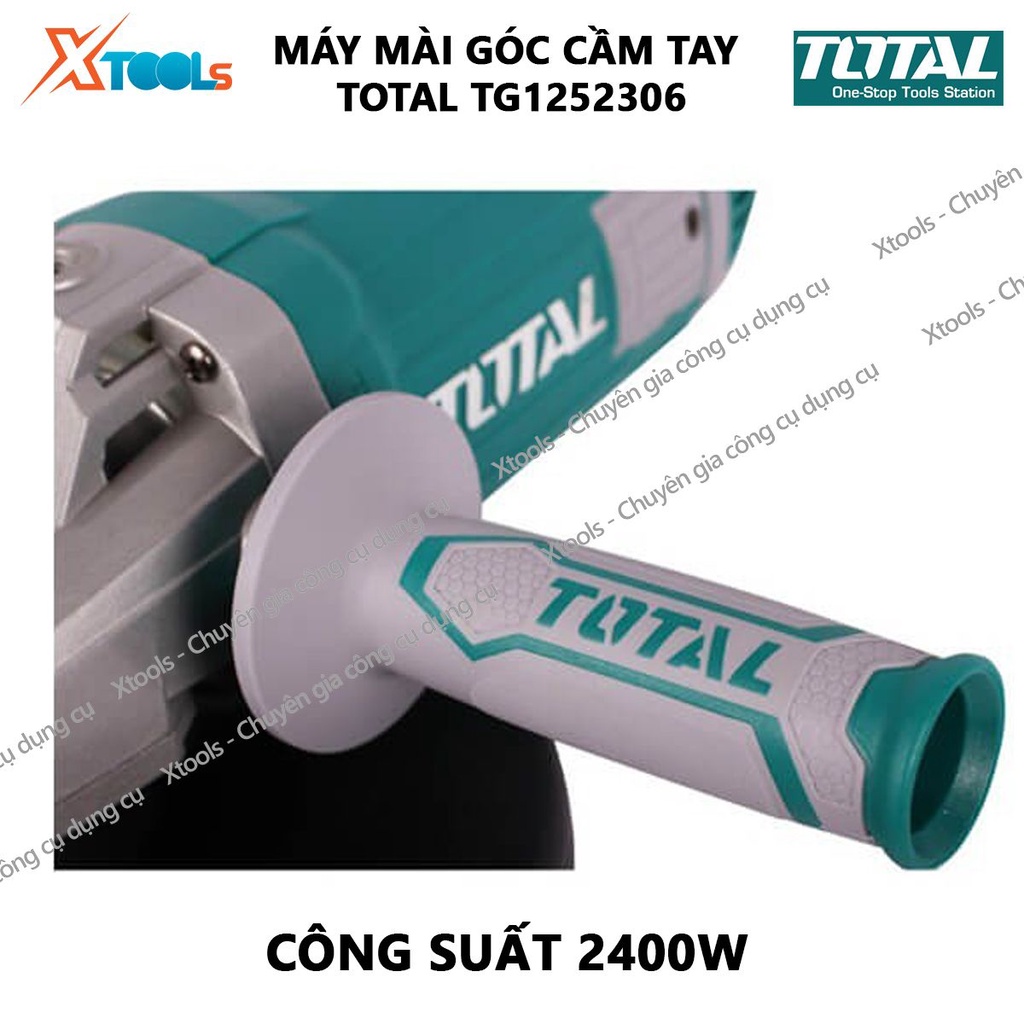 Máy mài góc cầm tay TOTAL TG1252306 220-240V~50/60Hz 2400W  9&quot; 230mm 3kg nhỏ gọn cắt/mài kim loại [XTOOLS]