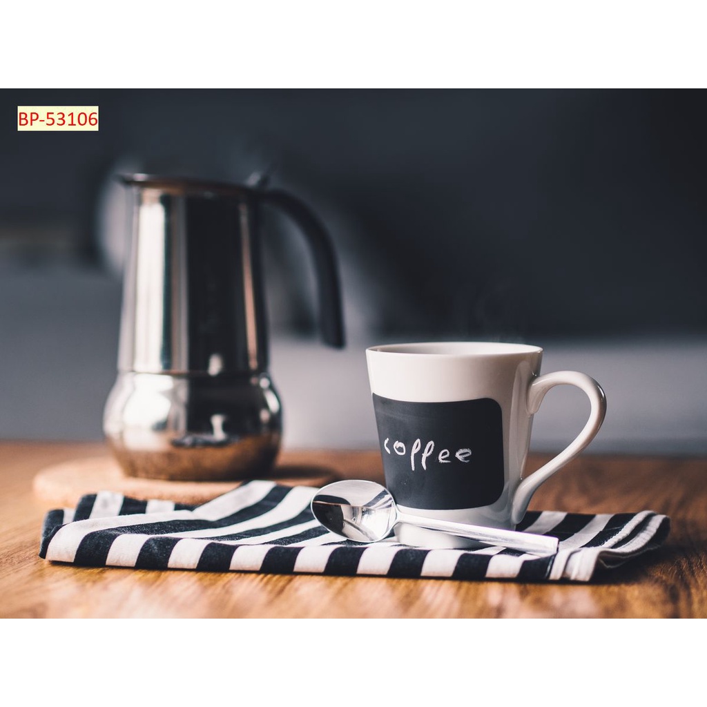 Tranh dán tường Quán Cafe, Trà Sữa, Trang Trí Cửa Hàng 3D Miễn Phí chèn tên riêng Quán, chèn chữ và logo theo yêu cầu