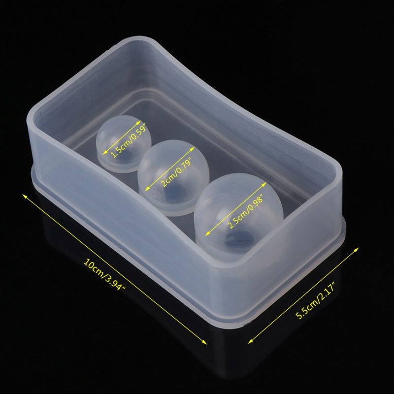 Set 2 khuôn silicone tạo hình quả cầu bầu trời đầy sao 3D làm trang sức DIY