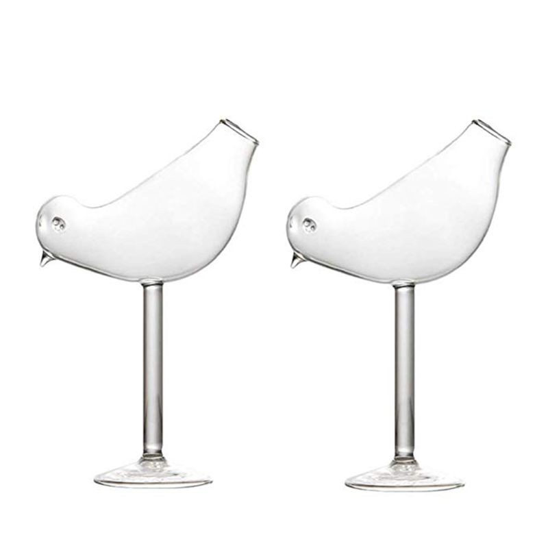 Ly Thủy Tinh Uống Cocktail 150ml Thiết Kế Hình Chim Sáng Tạo