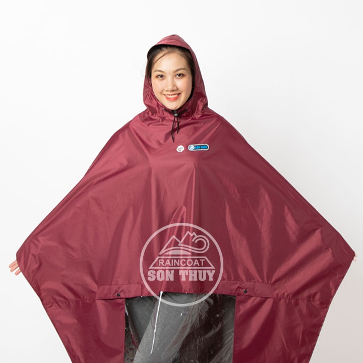 ✈✲◙Áo mưa choàng Sơn Thủy - vải dù siêu nhẹ, chống rách, trượt nước cực tốt K8