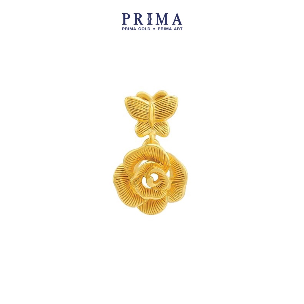 PRIMA Mặt Dây Chuyền Vàng 24K - BST Rose Butterfly - Hoa hồng nữ tính - 111P1626