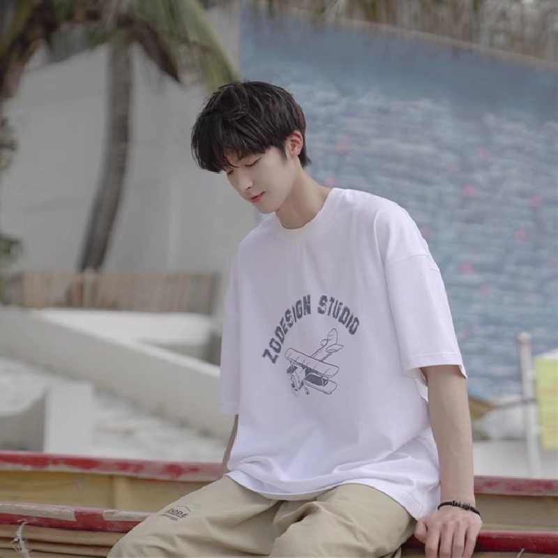 Áo Thun Dáng Rộng In Chữ Phong Cách Hip Hop Đường Phố Thời Trang Mùa Hè Cho Nam Cỡ M-5XL