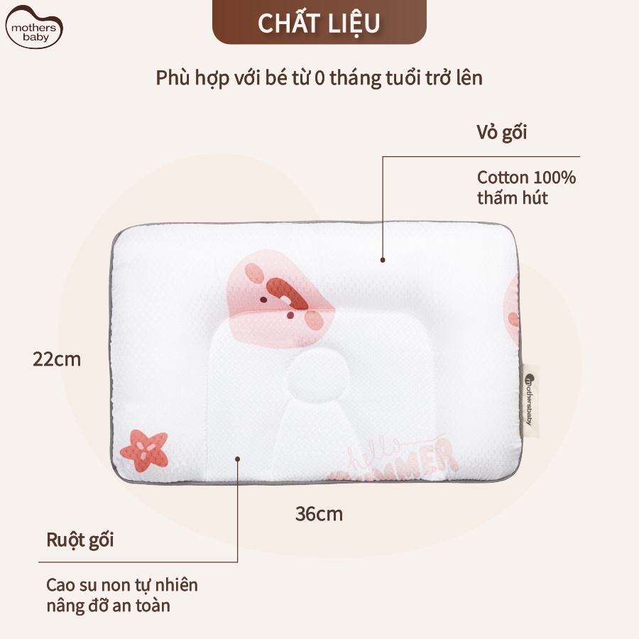 Gối Chống Bẹp Đầu, Méo Đầu Cho Bé Thương Hiệu Mothersbaby Hàn Quốc